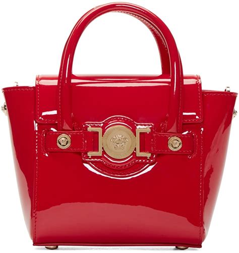 versace red patent shoulder bag|versace shoulder bag price.